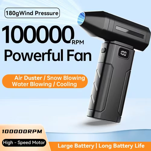 Powerful Turbo Fan with Display - 100000 RPM