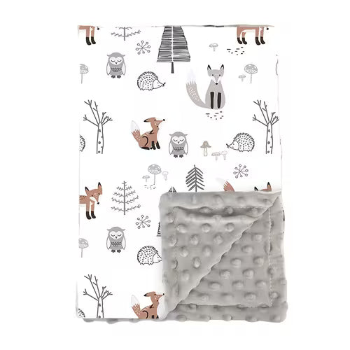 1pc of a Double-Sided Baby Blanket Suitable for All