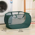 Foldable Extra Large Mesh Laundry Basket with Handles
