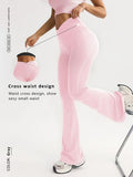 Women's High-Waist Cross-Waistband Butt-Lifting Flared
