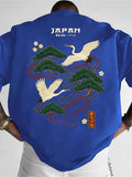 Men's Summer New Fashion Crane and Pine Tree Pattern