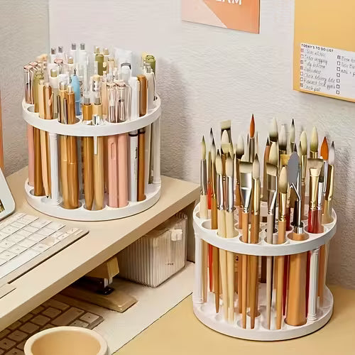 Degree Rotating Brush Holder/Glossy Plastic Stand for