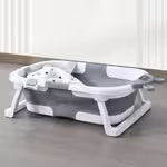 Baby Bath Tub + Bath Mat Two-Piece Set - Infant and