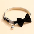 Plaid Nylon Adjustable Bow Tie Pet Collar with Bell
