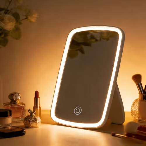 3 Color Modes LED Lighted Vanity Mirror USB