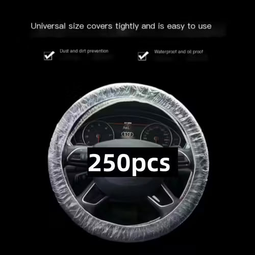 250/150pcs of Disposable Plastic Steering Wheel Covers