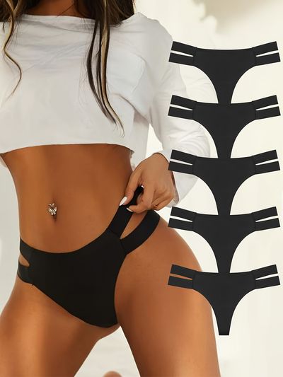 5-Pack Seamless Thong Panties