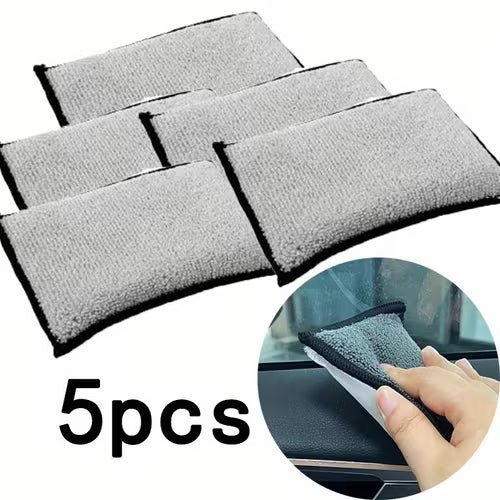 5pcs Double Side Car Interior Scrubbing Sponge for