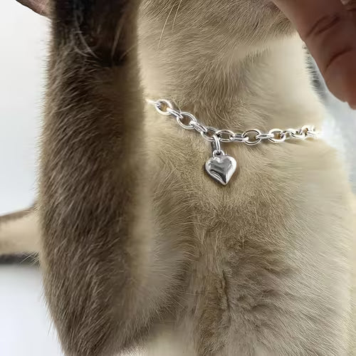 1pc Adjustable Golden Heart Pendant Collar Necklace