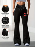 Criss-Cross Stretch Flare Pants