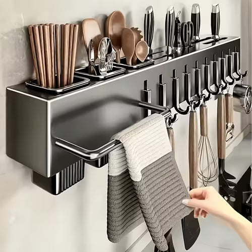 Local Multifunctional Wall-mounted Kitchen Storage Rack