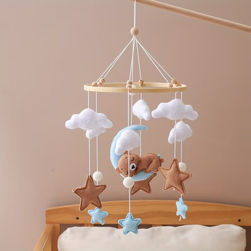 Blue Moon Bear Bed Bell Nursery Mobile Gender Neutral