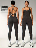 Yoga One-Piece Trousers for Women/Cross-Shoulder