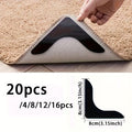 4/8/12/16/20pcs L-Shaped Anti-Slip Carpet Tape and