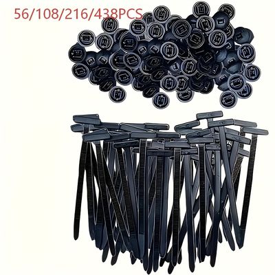 56/108/216/438pcs Self-Locking Cable Tie Fasteners