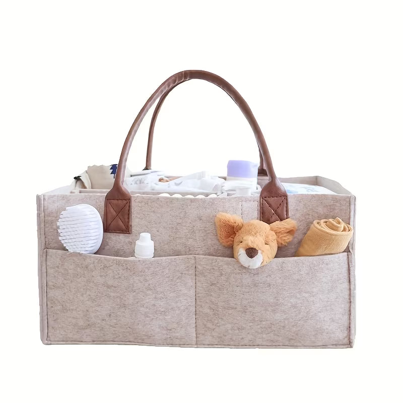 Large Capacity Wool Felt Diaper Bag for Moms