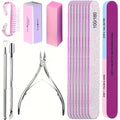 15pcs Professional Nail Art Kit with 100/180 Grit Files