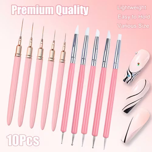 5pcs for Nail Art Liner Brushes & 5pcs for Nail Art